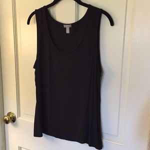 J. Jill Black knit scoop sleeveless top Med